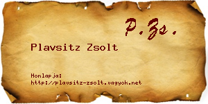 Plavsitz Zsolt névjegykártya